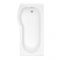 Milano Newby - Left Hand P-Shape Shower Bath - Choice of Size, Panels, Screen and Waste
