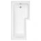 Milano Elswick - 1700mm x 850mm Right Hand Square Shower Bath - Choice of Panels, Screen and Waste