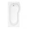 Milano Newby - Right Hand P-Shape Shower Bath - Choice of Size, Panels, Screen and Waste