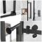 Milano Farington - Standard Single Ended Bath with Black Sliding Bath Screen and Side Panel - Choice of Sizes