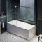 Milano Richmond - Traditional Art Deco Single Ended Shower Bath with Antique Brass Bath Screen - Choice of Size and Panels