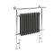 Milano Elizabeth - Anthracite Traditional Dual Fuel Heated Towel Rail - 930mm x 790mm (withOverhanging Rail) - Choice of Wi-Fi Thermostat and Cable Cover