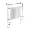 Milano Elizabeth - White Traditional Dual Fuel Heated Towel Rail - 930mm x 790mm - Choice of Wi-Fi Thermostat and Cable Cover