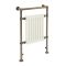 Milano Elizabeth - Brushed Brass Traditional Electric Heated Towel Rail - 930mm x 620mm