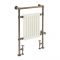 Milano Elizabeth - Brushed Brass Traditional Dual Fuel Heated Towel Rail - 930mm x 620mm - Choice of Wi-Fi Thermostat and Cable Cover