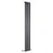 Milano Alpha - Black Flat Panel Vertical Designer Radiator - 1780mm x 280mm