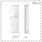 Milano Alpha - Chrome Flat Panel Vertical Designer Radiator - 1800mm x 300mm (Single Panel)