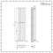 Milano Alpha - Chrome Flat Panel Vertical Designer Radiator - 1800mm x 375mm (Single Panel)