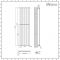 Milano Alpha - Chrome Flat Panel Vertical Designer Radiator - 1800mm x 450mm