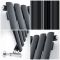 Milano Aruba - Black Vertical Designer Radiator - 1780mm x 590mm (Single Panel)