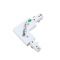 Biard L-Shaped Connector for Track Light - White