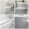 Milano Richmond - White Traditional Single Ended Standard Bath - 1700mm x 750mm - with Light Grey Panels