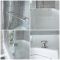 Milano Merso - 1700mm x 850mm Easy Access Walk-In L-Shaped Shower Bath with Screen - Left and Right Hand Options