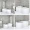 Milano Irwell - 1500mm x 1000mm Corner Bath and Panel - Left / Right Hand and Waste Options