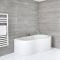 Milano Irwell - 1500mm x 1000mm Corner Bath and Panel - Left / Right Hand Options