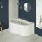 Milano Irwell - Whirlpool Corner Spa Bath with Panel - 1500mm x 1000mm - Left / Right Hand Options