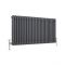 Milano Windsor - Anthracite Horizontal Traditional Triple Column Radiator - Choice of Size and Feet