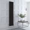 Milano Windsor - Black 1800mm Vertical Traditional Double Column Radiator - Choice of Size and Feet
