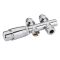 Milano - Chrome Male H-Block Straight Valve With Chrome TRV - 15mm Copper Adapters