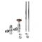 Milano Windsor - Traditional Thermostatic Angled Radiator Valve and Pipe Set - Chrome