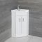 Milano Lurus - White 555mm Corner Vanity Unit with Basin