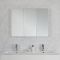 Milano Lurus - White Modern Mirrored Cabinet - 900mm x 650mm