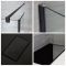 Milano Nero - Walk-In Shower Enclosure with Slate Tray - Choice of Sizes and Hinged Return Panel Option