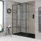 Milano Barq - Walk-In Shower Enclosure with Slate Tray - Choice of Sizes and Hinged Return Panel Option