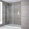 Milano Portland - Chrome Walk-In Shower Enclosure with Tray - Choice of Size and Return Panel Option
