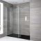 Milano Portland - Chrome Walk-In Shower Enclosure with Slate Tray - Choice of Size and Hinged Return Panel Option