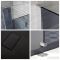 Milano Portland-Luna - Smoked Glass Walk-In Chrome Shower Enclosure with Slate Tray - Choice of Size and Hinged Return Panel Option