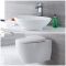 Milano Altham - Modern Rimless Wall Hung Toilet and Countertop Basin Set