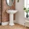 Milano Sandringham - Traditional Close Coupled Toilet and Pedestal Basin Set