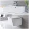 Milano Dalton - Modern Wall Hung Toilet and Countertop Basin Set