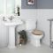 Milano Legend - Traditional Close Coupled Toilet and Pedestal Basin Set