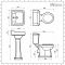 Milano Richmond - Traditional Close Coupled Toilet and Pedestal Basin Set