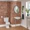 Milano Richmond - Traditional Close Coupled Toilet and Washstand Basin Set