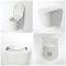Milano Ballam - White Modern Wall Hung Toilet with Short Wall Frame - Choice of Flush Plate