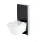 Milano Arca - Black 500mm Compact WC Unit with Japanese Bidet Toilet