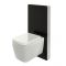Milano Arca - Black 500mm Compact WC Unit with Longton Toilet