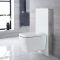 Milano Arca - White 500mm Compact WC Unit with Longton Toilet