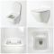Milano Arca - White 500mm Complete WC Unit with Farington Rimless Toilet
