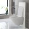 Milano Arca - White 500mm Compact WC Unit with Farington Rimless Toilet