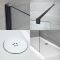 Milano Nero - Walk-In Shower Enclosure with Tray - Choice of Sizes