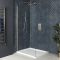 Milano Hunston - Walk-In Shower Enclosure with White Tray & Brushed Nickel Profile