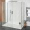 Milano Portland - Chrome 3 Sided Walk-In Shower Enclosure with Tray - Choice of Size