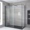 Milano Nero - Corner Walk-In Shower Enclosure with Slate Tray - Choice of Sizes