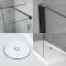 Milano Nero - Corner Walk-In Shower Enclosure with Tray - Choice of Sizes