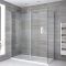Milano Portland - Corner Walk-In Shower Enclosure with Tray and Hinged Return Panel - Choice of Sizes