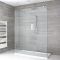 Milano Portland - Floating Walk-In Shower Enclosure with Tray and Hinged Return Panels - Choice of Sizes